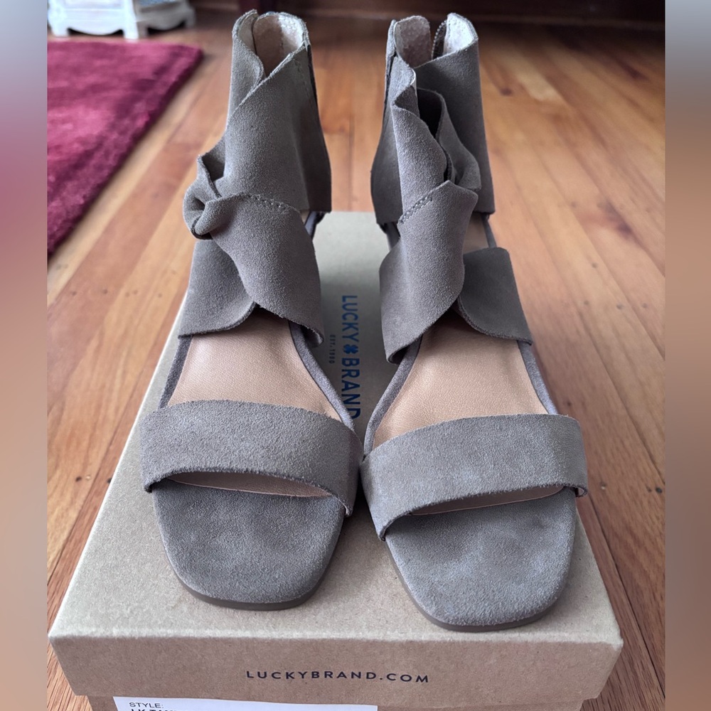 Lucky Brand Tammaanee Suede Wedge Sandals